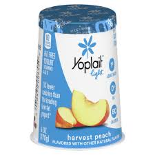 yoplait yogurt fat free harvest peach