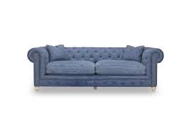 greenwich blue denim 96 tufted sofa