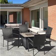 Piece Patio Set With Gas Fire Pit
