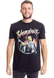 jimi hendrix script circle t shirt