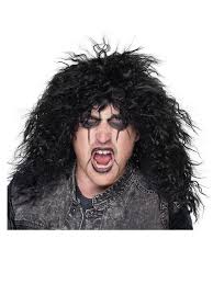 rock star wig black costumes r us