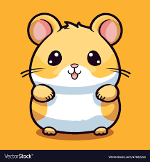 cute cartoon hamster royalty free