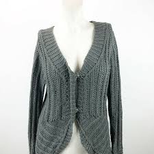 Oversized chunky knit sweater, loose knit, chunky knit cardigan, green cardigan. Sundance Small Womens Dark Grey Chunky Knit Sweater C Gem
