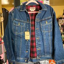 wrangler flannel lined denim jacket