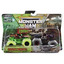 Vp racing fuels' mad scientist. Monster Jam Official Zombie Grave Digger Vs Hunter Son Uva Digger Die Cast Monster Trucks 1 64 Scale Walmart Com Walmart Com