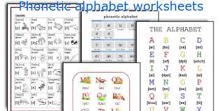 Phonetic Alphabet Worksheets