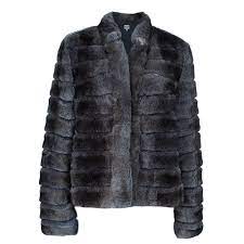 Armani Collezioni Grey Fur Jacket L