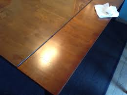 Glass Top On Our Wooden Kitchen Table