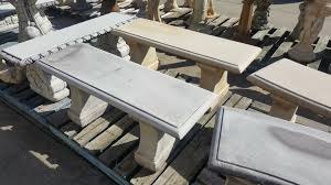 Plain Straight Concrete Bench Seat