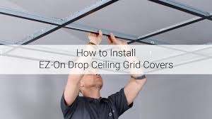 install ez on drop ceiling grid covers