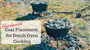 Basic Coal Placement For Dutch Oven Cooking With Hardwood