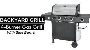 This high performance gas grill starts with 36. Backyard Grill 4 Burner Gas Grill With Side Burner Youtube