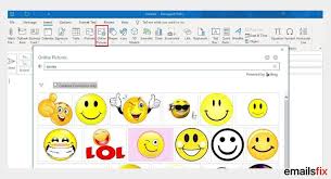 add emoji in outlook email
