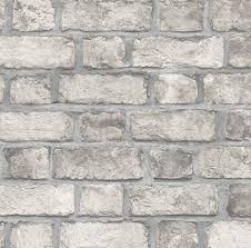 Whitewashed Weathered Brick Wallpaper