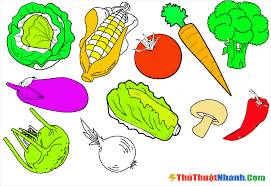Tranh tô màu rau củ quả đẹp, đa dạng các loại cho bé tập tô