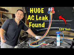 ac leaks in empty system no freon