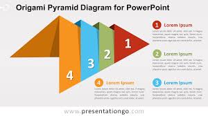 Origami Pyramid Diagram For Powerpoint Presentationgo Com