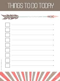 Free Printable Task List Things To Do Today List Template