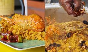 An alternative to rose water is kewra water and you can find that at most indian grocery stores. Legendary Lobster Nasi Briyani Found In Miri Sarawak Borneo Foodie