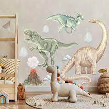 Pastelowe Love Wall Sticker Dinosaurs