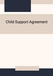 child support agreement template in