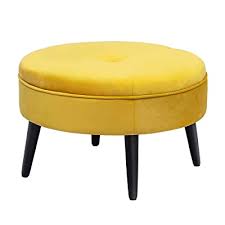 This karratha coffee table is the new and improved version of the traditional coffee table! Buy Homebeez Round Velvet Upholstered Ottoman Footrest Stool Coffee Table 23 Glassy Yellow Online In Indonesia B07x7w87mp