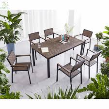 Plastic Wood Chairs Outdoor Dining Sets