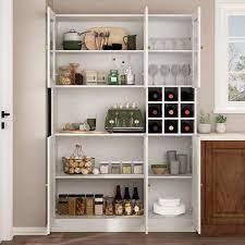 wood kitchen food pantry cabinet