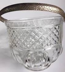 Pressed Glass Ice Bucket Punch Bowl