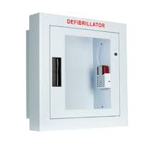 aed cabinet large semi recessed no