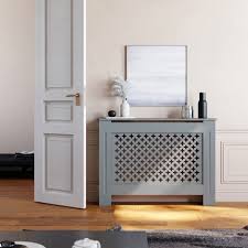 elegant grey mdf radiator covers cross
