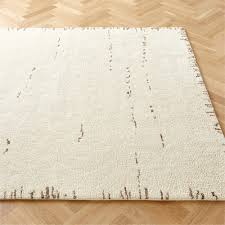 marrin modern white wool area rug 6 x9