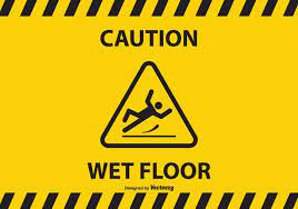 caution wet floor vector background