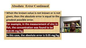 absolute and relative error