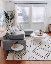 modern living room gray sectional