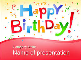 Happy Birthday Text Powerpoint Template Infographics Slides