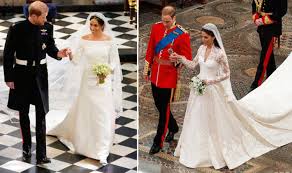 Prince harry and meghan markle | bbc #bbc all our tv channels and s4c are available to watch live through bbc iplayer, although some programmes may. Meghan Markle Wedding Dress Kate Middleton And Meghan S Gowns Compared Express Co Uk
