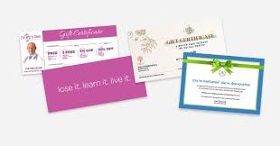 custom gift certificates with carbon