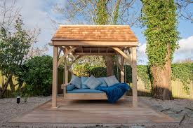 Swinging Day Bed With Cedar Roof Our