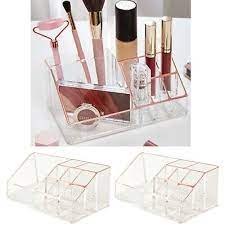 2 rose gold clear acrylic cosmetic