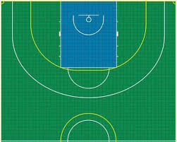 half basketball court 45 x50 court
