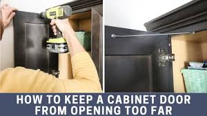 a cabinet door from opening too far
