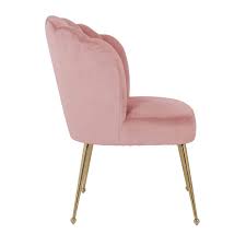 Artechworks velvet modern tub barrel arm chair upholstered tufted with gold metal legs accent club chair with ottoman footrest for living reading room bedroom, green 4.6 out of 5 stars 199 $299.99 $ 299. Pippa Pink Velvet Gold Chair Home Story Richmond Interiors