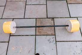cement barbell diy home gym equipment