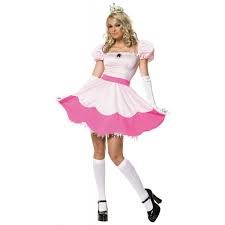 Sexy Princess Peach Costume Adult Halloween Fancy Dress