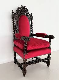 italian baroque throne armchair in