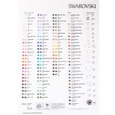 Swarovski Color Chart Beads Colour Chart