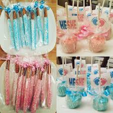 For today's video i will be sharing with you 4 cute and easy diys that are perfect for gender reveals and even for baby showers!!! Gender Reveal Marshmallows And Pretzels Baby Shower Gender Reveal Cute Baby Shower Gifts