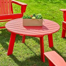 Red Hdpe Plastic Adirondack Chair