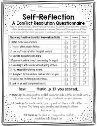 conflict resolution worksheets clful
